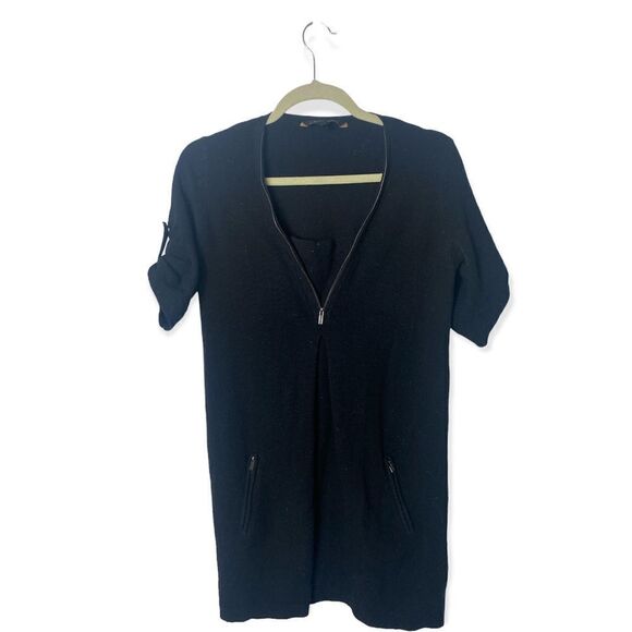 BCBGMaxazria SZ XS black sweater dress - Picture 2 of 4